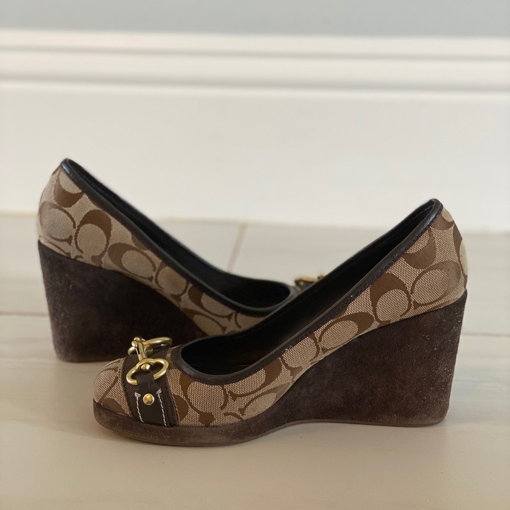 Coach Suede Wedges
